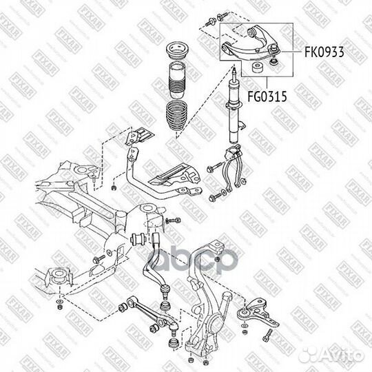 Опора шаровая верхняя левая/правая mazda 6 02