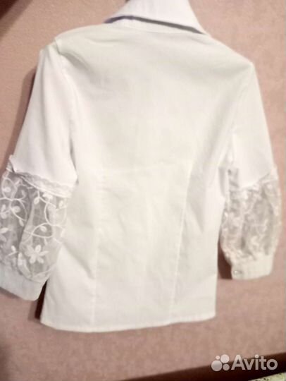 Рубашка белая на девочку, 34