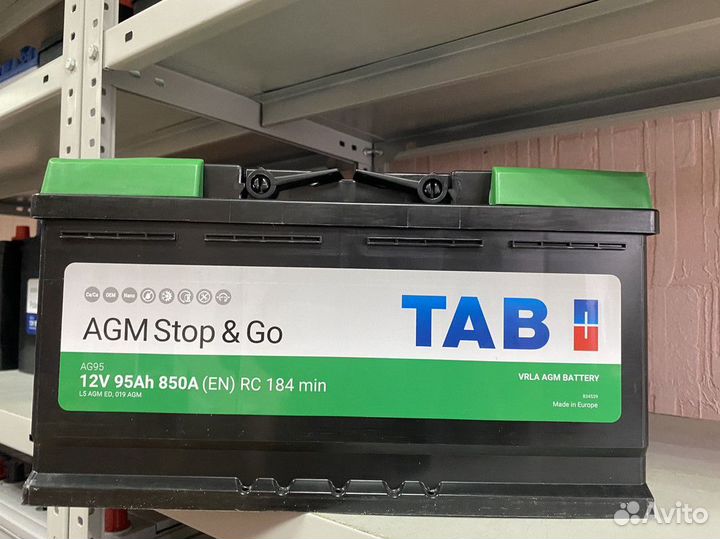 Аккумулятор AGM 95ач Tab на бмв на зиму