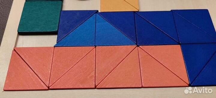 Геометрические фигуры из дерева набор