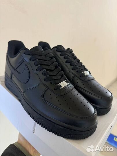 Кроссовки nike air force 1 черные premium