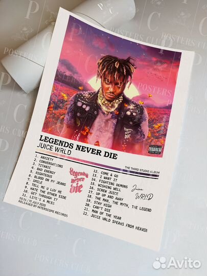 Постер Juice wrld - Legends Never Die