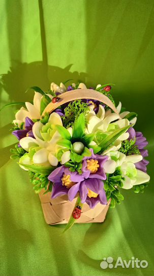 Первоцветы с подснежниками-мыло ручной работы