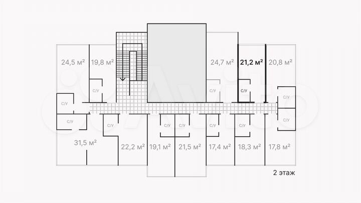 Помещение, 21.2 м²