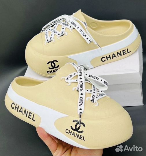 Тапочки Chanel женские сланцы шлепанцы Шанель