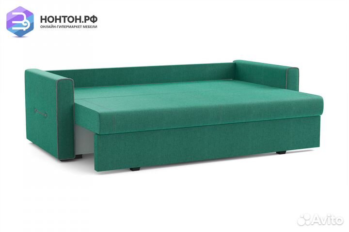 Диван еврокнижка Оригами жаккард зеленый