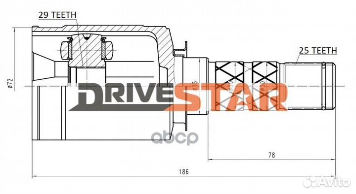 Шрус наружный 30x52x27 icjf2002F drivestar