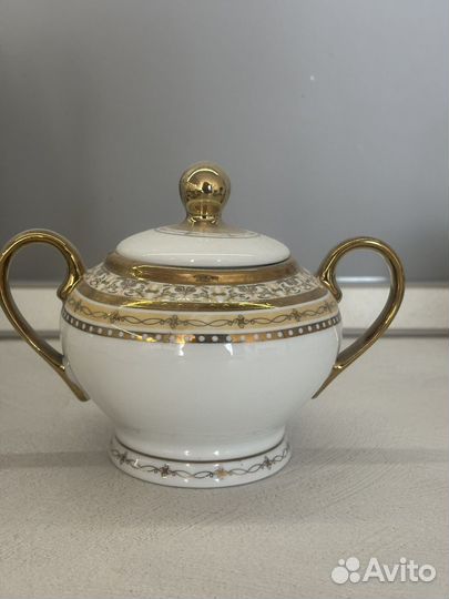 Чайный сервиз фарфор япония позолоченный