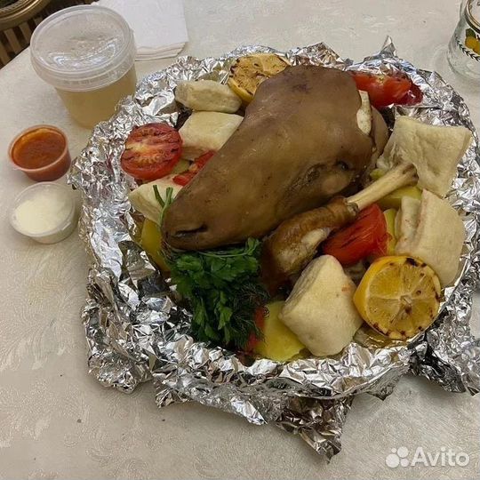 Вареная баранья голова