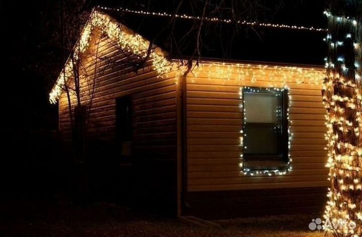 Гирлянда уличная бахрома в наличие