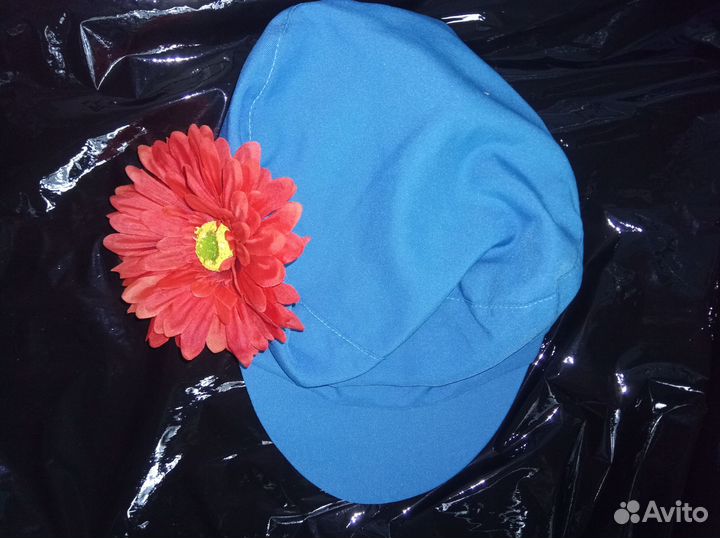 Картуз голубой 60 см к народному костюму