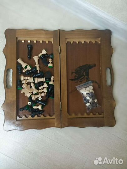 Шахматы нарды шашки 3 в 1