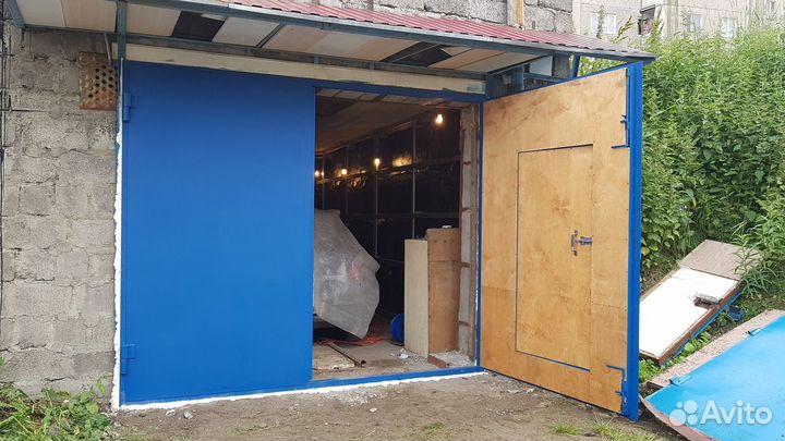 Двери стальные, перегор, цв терракот, фанера 8 мм