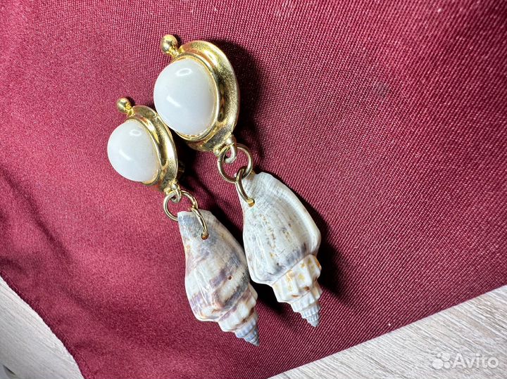 Винтажны клипсы с ракушками