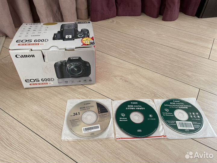 Зеркальный фотоаппарат canon EOS 600d