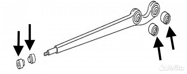 Сайлентблок переднего моста мерседес w460