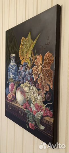 Картина маслом китайская ваза с фруктами ‘
