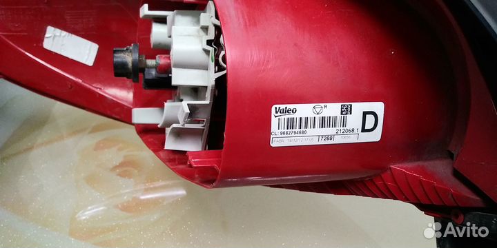 Фонарь задний левый Peugeot 206 рест. 2009 седан