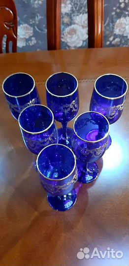 Фужеры цветной хрусталь