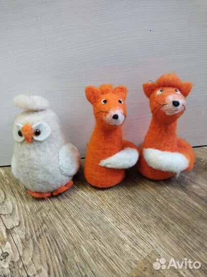 Валяные игрушки, фигурки фарфоровые