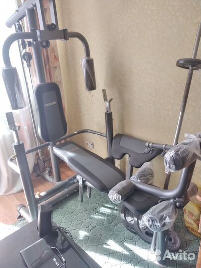 Силовой центр Torneo, штанга с блинами на 65 кг