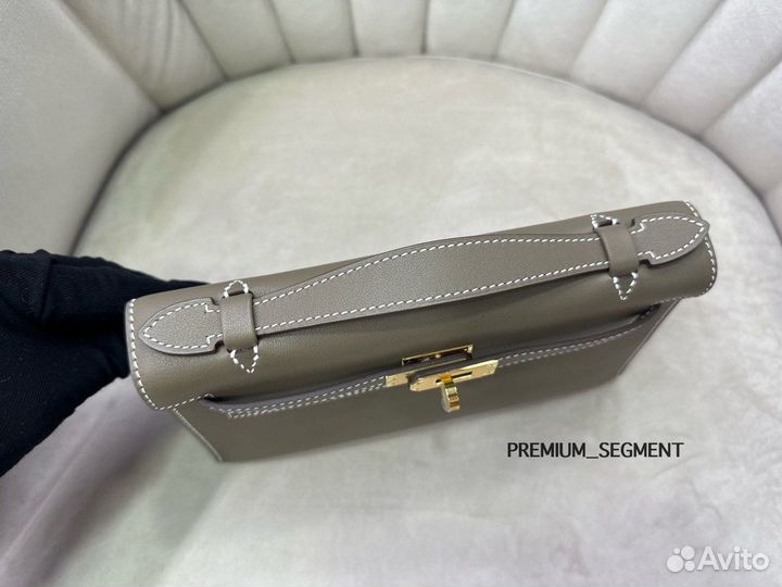 Сумка Hermes Kelly Pochette бежевая