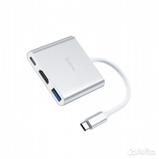 Переходник Type-C (Type-C to USB3.0+hdmi+PD)