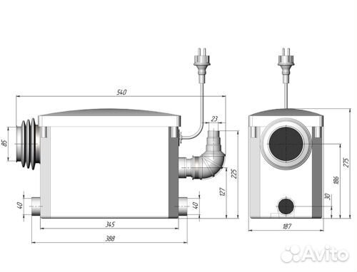 Насос Unipump Sanivort 405 М 62916