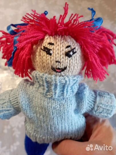 Кукла вязаная. Маленькая. Для малышей