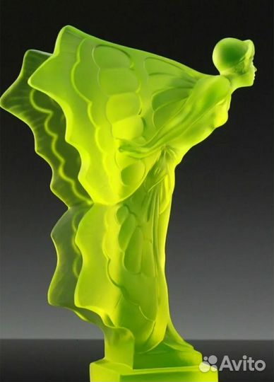 Талисман Rolls Royce дух экстаза урановое стекло