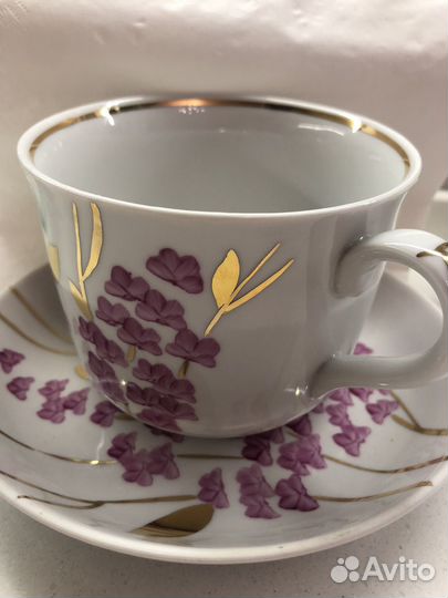 Чашка Дулевский фарфор, Розовая ветка, 450мл