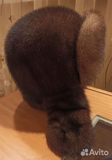 Шапка ушанка норковая женская