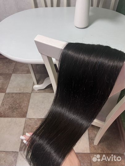 Хвост из натуральных волос