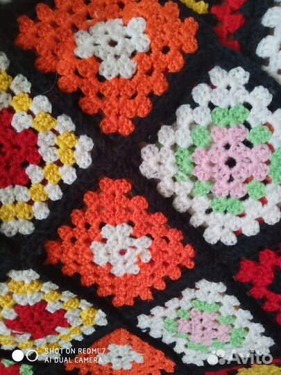 Палантин в стиле пэчворк ручной работы