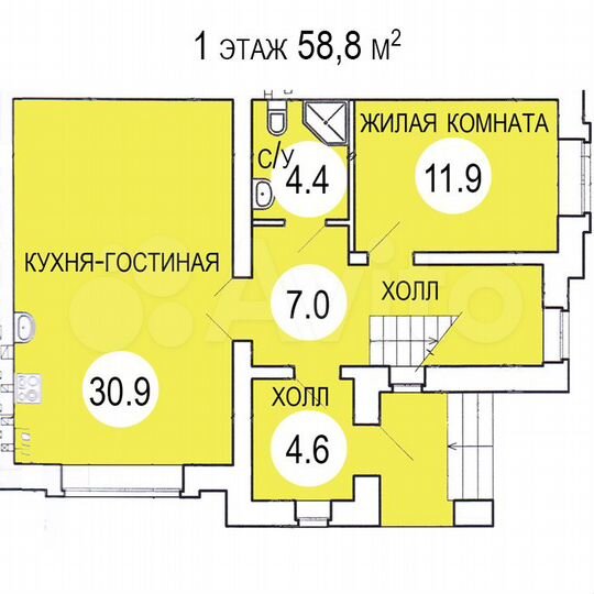 Дом 123 м² на участке 2 сот.