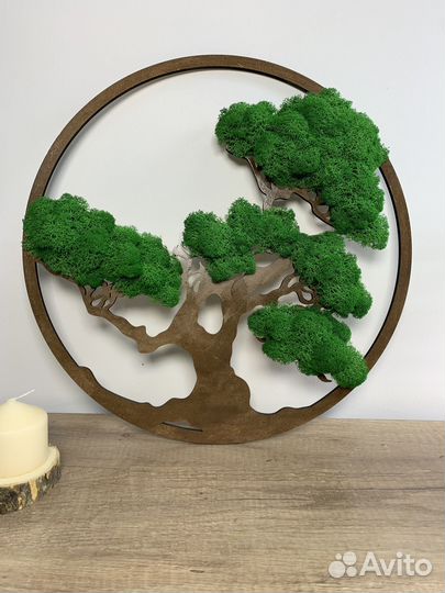 Панно картина декор кашпо часы