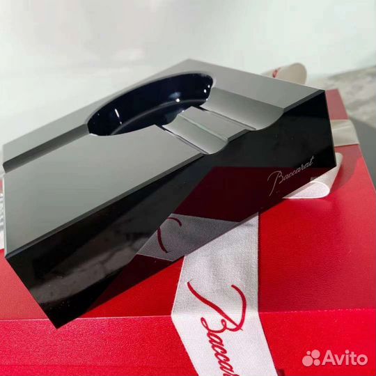 Baccarat хрусталь пепельница чёрная