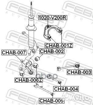 Сайлентблок задней подвески chevrolet Epica febest