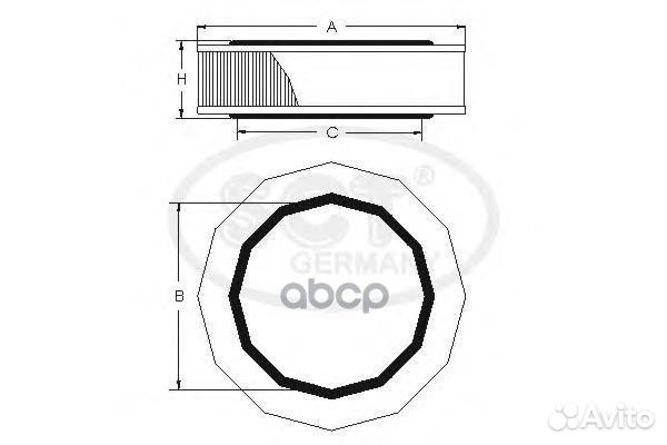 Фильтр воздушный SB2025 SCT