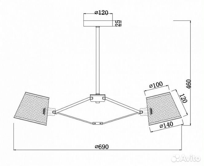 Люстра на штанге Freya Gino FR5108PL-05CH