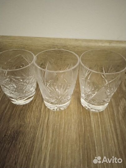 Стопки и рюмки хрустальные
