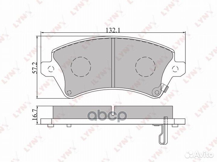 Колодки тормозные дисковые перед bd7540 LYN