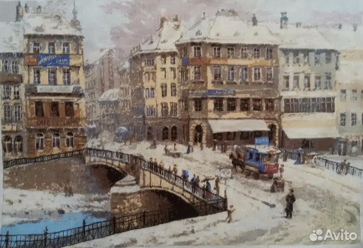 Картина вышитая крестом, 