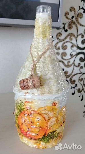 Бутылки декоративные стекло