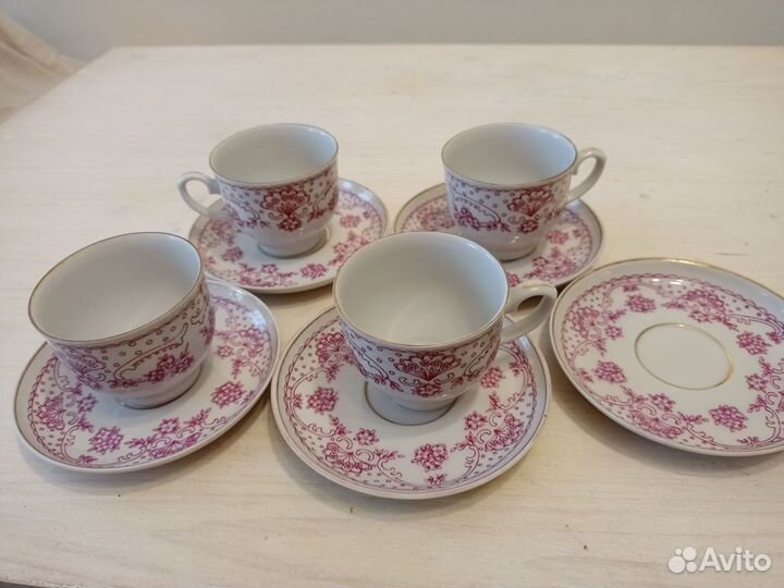 Фарфоровые кофейные чашки минского завода СССР
