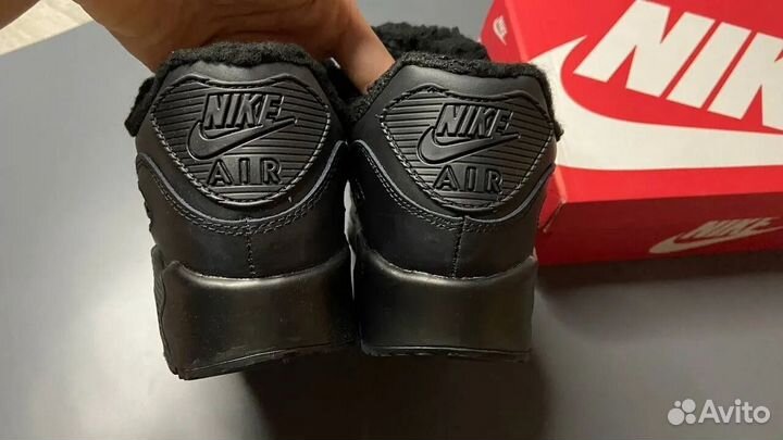 Nike Air Max 90 Black с Мехом