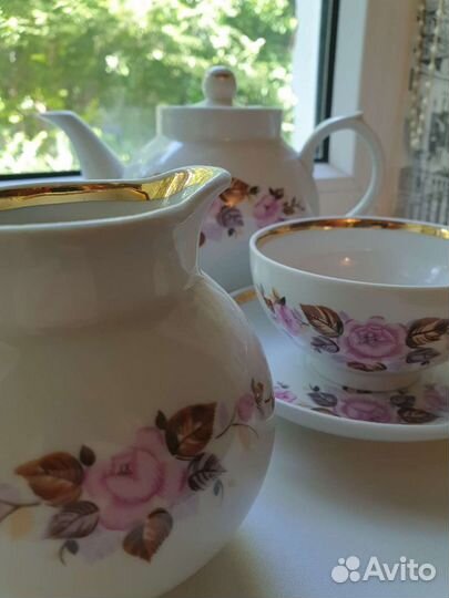 Чайный форфоровый сервиз СССР Дулево