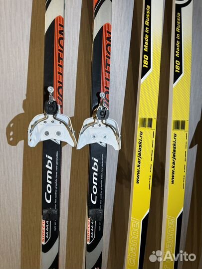 Лыжи 180 см комплект