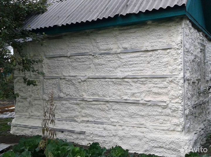 Утепление потолка ППУ от 100м2