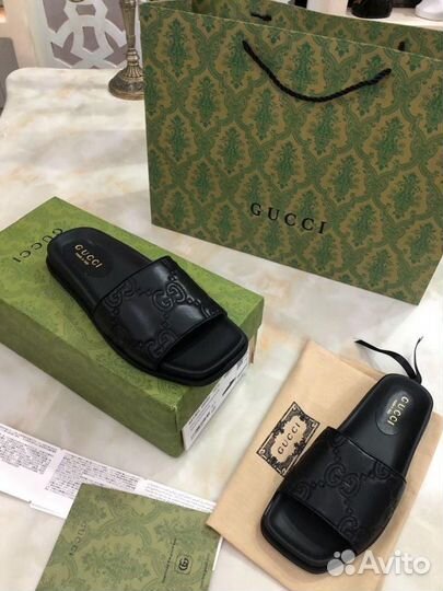 Шлепанцы Gucci женские из натуральной кожи